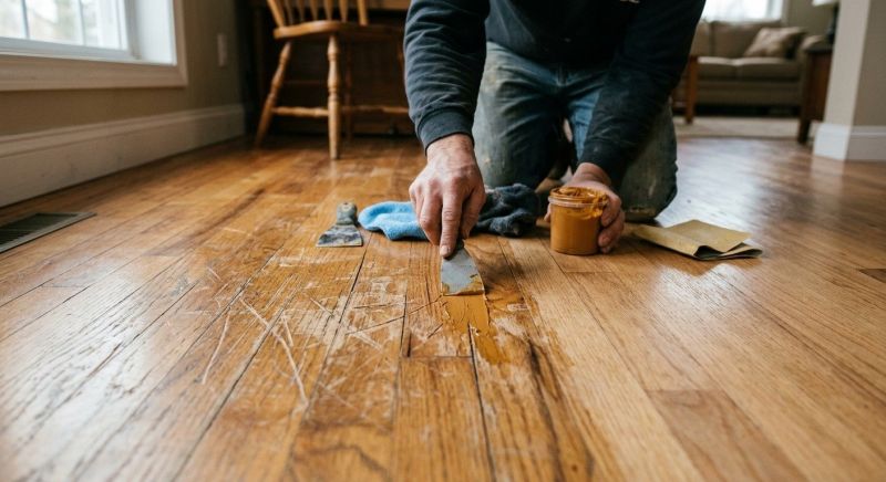 Wood Floor Repair project example